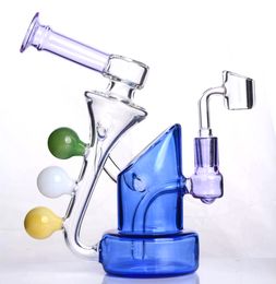 hookahs set tips mini beaker bongs water pipe portable hookah oil burner glass bubbler