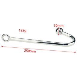 NXY Cockrings Anal sex toys Steel Stainless Hook Fetish Bondage Sex Toys Plug Rope with Solid Ball Games Unisex 1123 1124