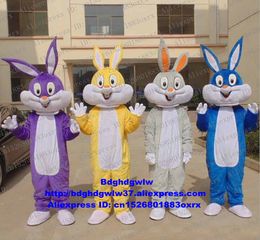 Mascot Costumes Easter Bunny Osterhase Rabbit Hare Mascot Costume Adult Cartoon Character Outfit Boutique Present Sales Performance zx1075