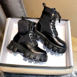 Descuento Zapatos De Mujer Botas De Suela Gruesa De Tobillo 2022 en venta  en DHgate.com