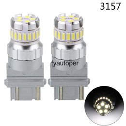 6500K White 2pcs 1156 7443 3157/3156 T15 LED Light Super Bright DRL Car Bulbs Daytime Running Lights 3030 4014 SMD 12V