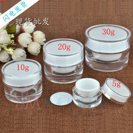 Acrylic 5g 10g 20g 30g Eye cream bottle Sample Cosmetic Bottle Case Cream Jar Lotion packing Container 10pcs/lothigh qty