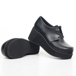 New Style Unisexs Rockabilly Casual Lace Up Creeper Platform shoes 36-46