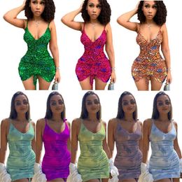 Summer Sexy Mini Dress Casual Skirt Gallus Sleeveless One Piece Set High Quality Elegant Luxury Fashion Women Clothes