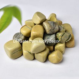 500g Natural Yellow Mica Crystal Tumbled Polished Stones Gifts 15-30mm Irregular Gems for Plants Cacti & Succulents Bedding, Vase Filler, Landscape Bottom Decoration