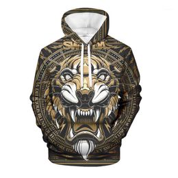 Men's Hoodies & Sweatshirts 2021 Product 3D Animal Print Plus Fleece Casual And Women's Hooded Jacket Harajuku Hoodie Oversized