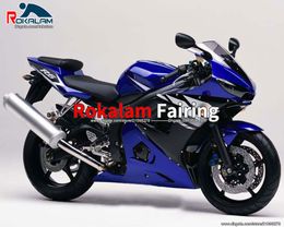Blue Black Fairings For Yamaha YZF R6 YZF-R6 2003 2004 YZF600 R6 03 04 Aftermarket Fairings (Injection Molding)