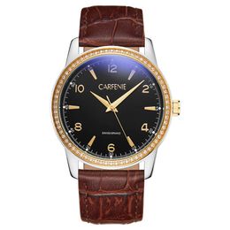 Wristwatches Luxury Watch Carfenie Simple Ultra-thin Mesh Gold Stainless Steel Watches Unisex Business Fashion Men Women Clock Reloj Mu