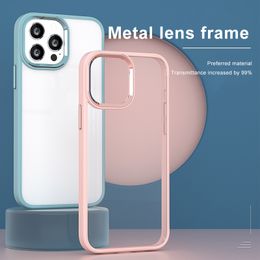 Phone cases For iPhone 13 12 11 Pro Max 7 8 Silicone PC with Metal Camera Protective Cover