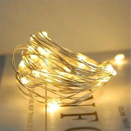 cartoon candles UK - Led Fairy Light Battery Operated String Lighting Waterproof Silver Wire 7 Feet 20Led Firefly Starry Moon Lights for DIY Wedding Party Bedroom Patio Christmas