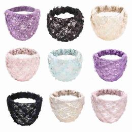 2021 Non-slip Resilience Retro Pearl Lace Wide Headband Bezel Hairbands Hair Women Hair Band Hair Accessories Girls Hoop