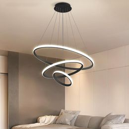 Pendant Lamps Modern Chandelier Ring Led Living Room Dining Kitchen Interior Lighting Lights Bedroom Decor