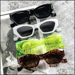 Sunglasses Fashion Aessories Cat Eye Irregar Women 2021 Vintage Clear Candy Color Eyewear Men Trending Polygon Sun Glasses Shades Uv400 Drop