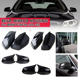 Side Mirror Cover Rearview Wing Mirror Cap Fit For Bmw 5 Series F10 F11 F18 Pre-LCI 2010-2013 Car Accessories Original Black
