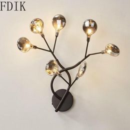 Wall Lamp Nordic Modern Firefly Sconce For Living Room Bedroom Lights Luxury Aisle Background Decorative Mirrors Lighting