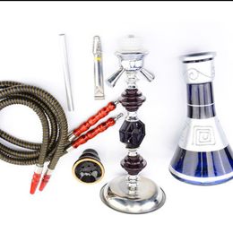 Hookah Set Water Pipe Cool Beautiful For KTV Bar 22 Inch Acrylic Arabic Smoking Accessories Double Pipe Hookahs