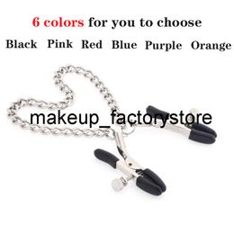 Massage 1 pair Stainless Steel Metal Chain Nipple Milk Clips Breast Clip Sex Slaves Clamps Toys Butterfly Style For Couples