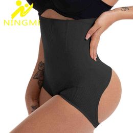 NINGMI Slimming Body Shaper Waist Trainer Bodysuit Women Push Up Butt Lifter Strap Waist Cincher Tummy Control Panties Shapewear Y220311
