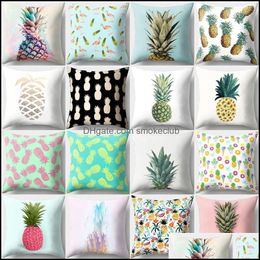 Case Bedding Supplies & Garden Fashion Peach Skin Pillow Er Pine Fruit Pattern Pillowcase Home Textiles Sofa Decor Drop Delivery 2021 Xarvg