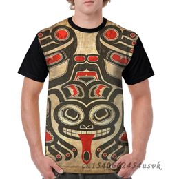 -Мужские футболки красные и черные Haida Spirit Tree лягушка футболка мужская забавная печатная футболка женские топы тройки ребенка с коротким рукавом случайные футляры