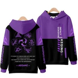 Genshin Impact Game Cosplay Costume Men Pullover Hoodie Sweatshirt Boys Girls 3D Printed Harajuku Streetwear Oversized Tops Y0901