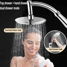 6 inch shower head stainless steel shower head water saving bathroom rain spa square handheld shower head H1209