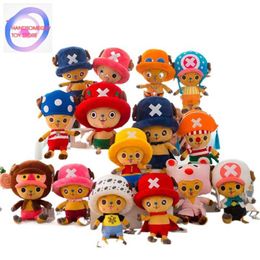 30cm One Piece Plush Anime Toys Tony Chopper Luffy Sabo Sanji Pattern Soft Stuffed Plush Dolls Toys Cute Cartoon Plush Kid Gift Q0727