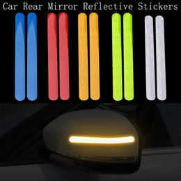 2Pcs/Lot Car Rear Mirror Anti-Collision Reflective Stickers Tape Conspicuity Safety Caution Warning Sticker Diamond-grade Material For Car Truck Trailer