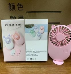 Portable Rechargeable Fan USB Charging Cool Removable Handheld Mini Outdoor Fans Pocket Folding Fan Party Favor DHL