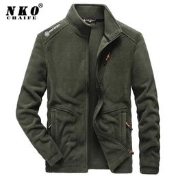 CHAIFENKO Winter Fleece Jacket Parka Coat Men Casual Bomber Military Outwear Spring Thick Warm Tactical Army 211110