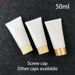 50ml White Plastic Cosmetic Tube 50g Facial Cleanser Container Skin Care Cream Lotion Packaging Hosepipe Bottle Free Shippinggood qty