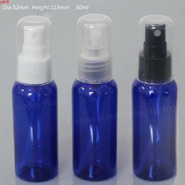 30 x 50ml High Quality Cobalt Blue Perfume Mist Sprayer Bottle With Full Cover 50cc Cosmetic Packaging