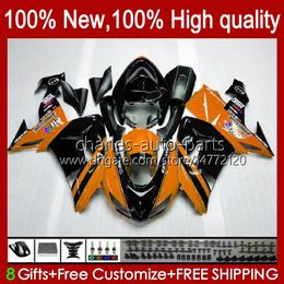 Bodywork For KAWASAKI NINJA ZX1000CC ZX 10R 10 R 1000 CC 2006 2007 Body 14No.103 1000CC ZX1000C 2006-2007 ZX-10R ZX1000 ZX10R 06 07 Motorcycle Fairing Kit dark orange