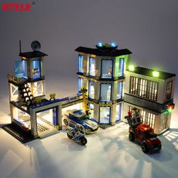 MTELE BRADED LED Light Up Kit для 60141 серии City Series полицейское освещение набор только Q0624