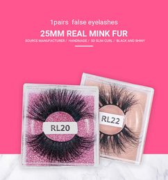 Soft Light Curly 3D 25mm Mink False Eyelashes Thick Natural Long Hand Made Reusable Fake Lashes Extensions Eyes Makeup Accessory For Women Beauty 29 Models DHL Free