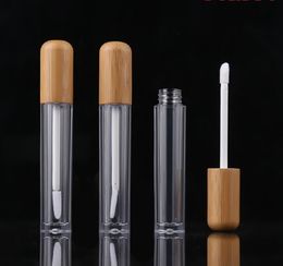 5ml Vintage Bamboo Empty Lip Gloss Containers Balm Tube Cosmetic Packaging