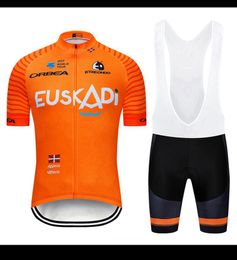 Pro Team Euskadi cycling jersey Men Set summer short sleeve bike shirt bib shorts suit quick dry road bicycle clothing sports uniform Y21041