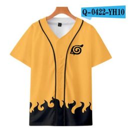 Man Summer Baseball Jersey Buttons T-shirts 3D Printed Streetwear Tees Shirts Hip Hop Clothes Good Quality 033