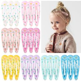 Bulk 120pc/lot Cartoon Snap Hairpins for Baby Girls Hair Clips Barrettes Flower Fruit Print Hair Accessories for Kids Hairgrips