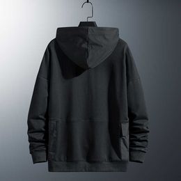 Katı Renk Kazak Erkekler Harajuku Hoodies Sonbahar Bahar Hiphop Rahat Hoodie Pamuk Tişörtü Erkekler Streetwear Giysileri Y0804