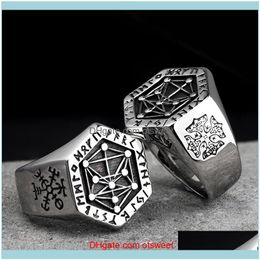 Band Jewelrynordic Mythology, Stainless Steel Rings For Men And Women, Kabala Totem Index, Fashion Jewelry, Mygrillz J0525 Drop Delivery 202