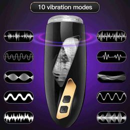 NXY sex men masturbators Male Masturbation Cup Automatic Telescopic Rotation Vagina Real Masturbator Erotic toys for men Masturbating 1203