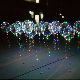 18 Inch Party Decor Clear Bubble Balloon With Led Strip Copper Wire Luminous Balloons For Wedding Decorations Birthday Party Supplies