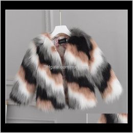 Outwear Clothing Baby Maternity Drop Delivery 2021 Age 112Years Jackets Good Quality Children Fur Coat Imitation Hair Baby Girls Long Sleeve