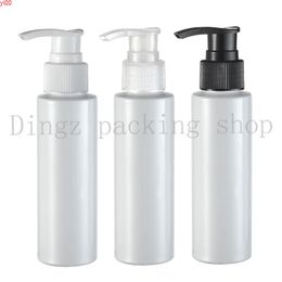 100ml Shampoo Lotion Pump Bottles White Cosmetic PET Packaging Bottle With black Liquid Dispenser Soap Shower Gelgood qty