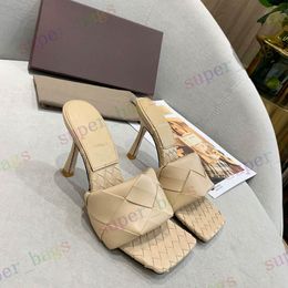 2021 fashion Sandals Stiletto Heels Slippers summer Luxurys Designers Shoes Women Slip on Toe Sandal Sexy Slingback Pumps 35-42