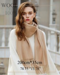 Solidlove 100% Wool Winter Scarf Women Scarves Adult Solid Luxury Autumn Fashion Designer Scarf Poncho Scarfs for Ladies Wrap gyikfhk