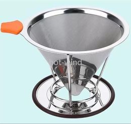 Durable 304 stainless steel coffee water Philtre portable coffee Philtre screen coffee maker parts funnel Philtres 95mm Height EE
