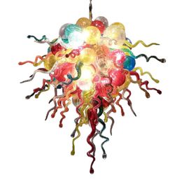 Pendant Lamps Multi Colour Led Light Hand Blown Glass Chandelier Home DIY Decor Artistic Chandeliers