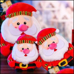 Christmas Decorations Festive & Party Supplies Home Garden Bearded Santa Claus Plush Toy Stuffed Soft Kawaii Puppet Doll Pillow Birthday Gif